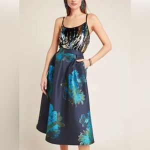 Anthropologie - Maeve Ronette Jacquard Midi Skirt - NWT
